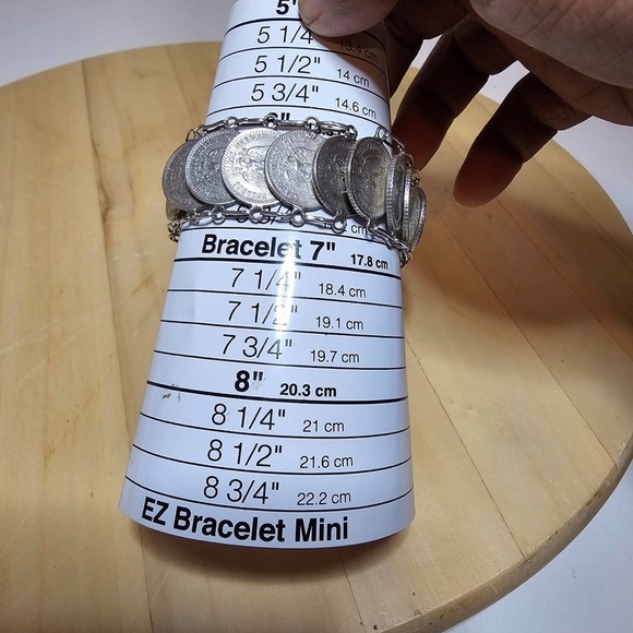 Mexico 20 Centavos .720 Silver Coin Bracelet 20 Coins Measures 8 In Weighs 71g - Picture 7 of 9
